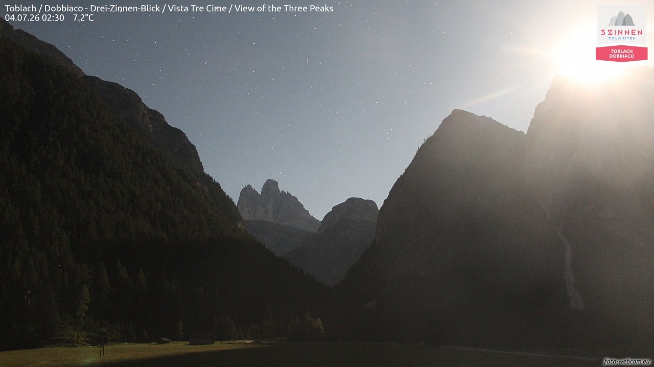 Archiv Foto Webcam Toblach (Drei Zinnen)