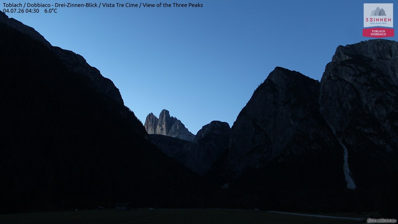 Archiv Foto Webcam Toblach (Drei Zinnen)