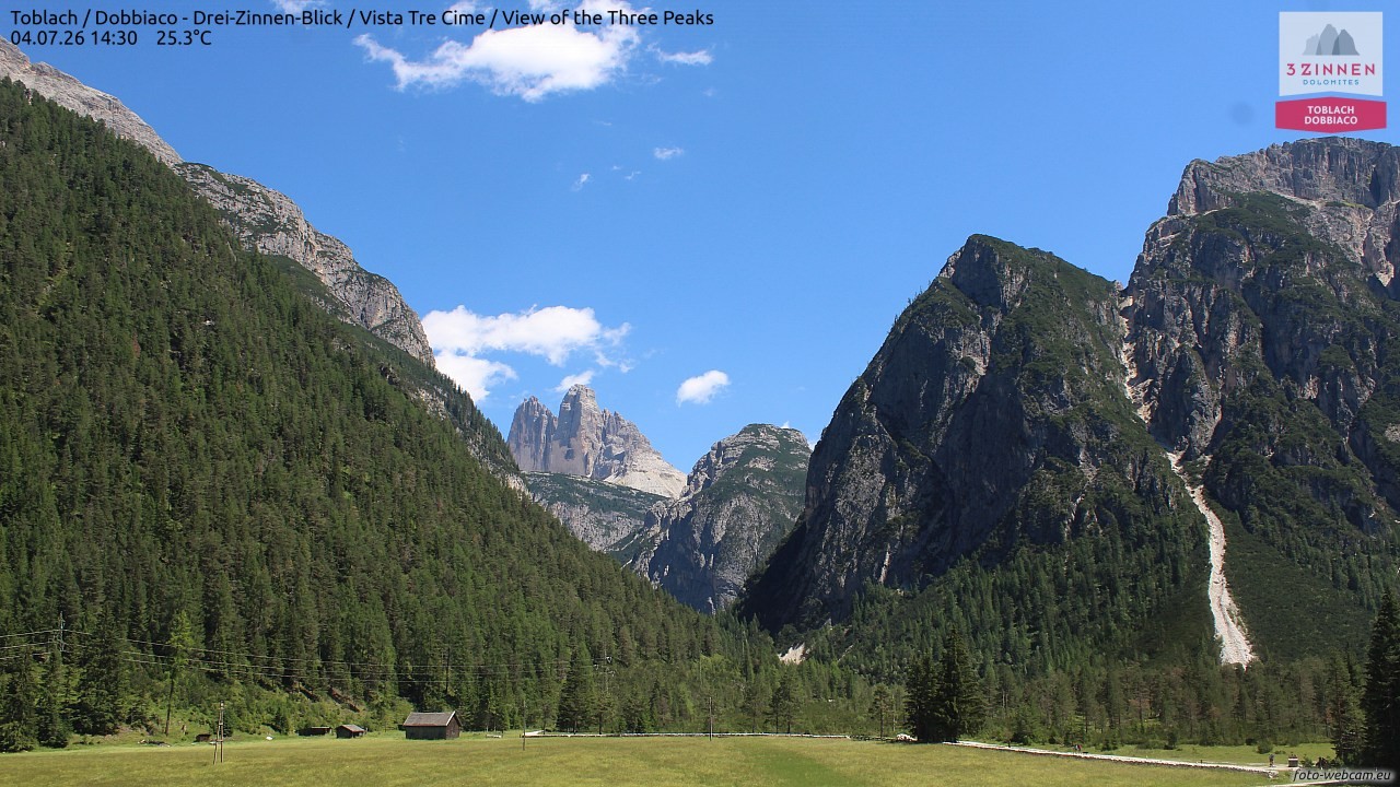 Archiv Foto Webcam Toblach (Drei Zinnen)
