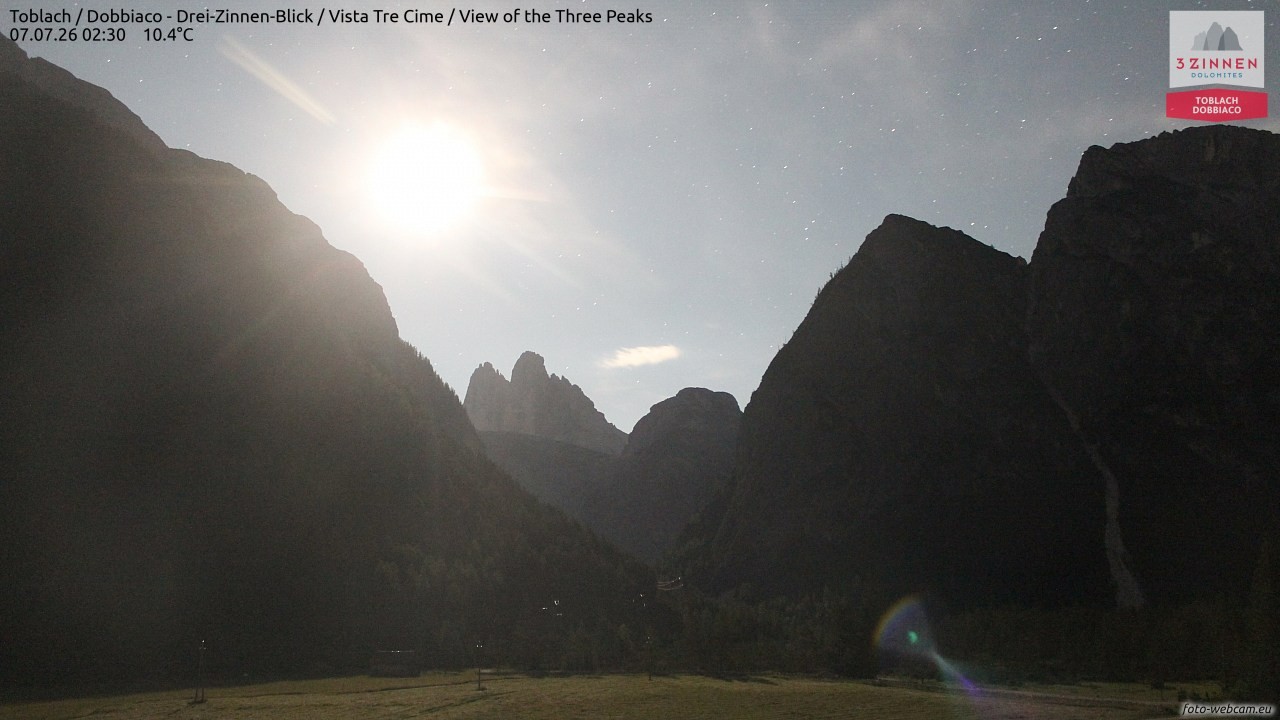 Archiv Foto Webcam Toblach (Drei Zinnen)