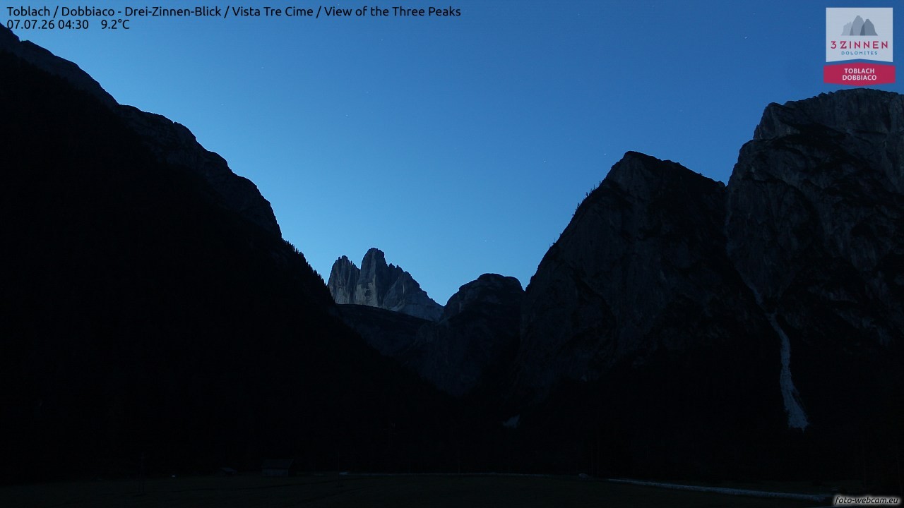 Archiv Foto Webcam Toblach (Drei Zinnen)