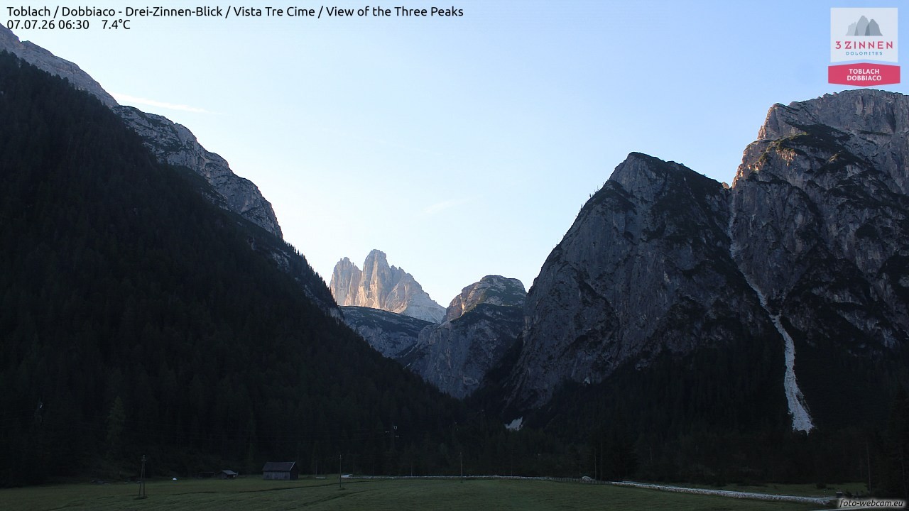 Archiv Foto Webcam Toblach (Drei Zinnen)