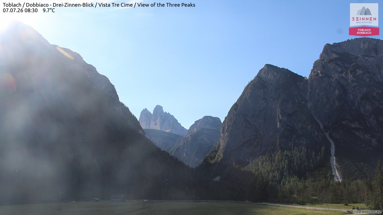 Archiv Foto Webcam Toblach (Drei Zinnen)