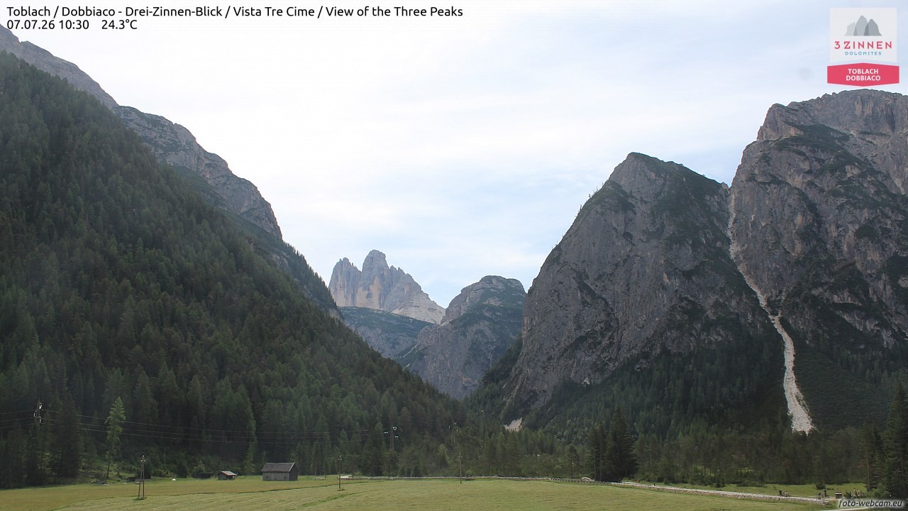 Archiv Foto Webcam Toblach (Drei Zinnen)