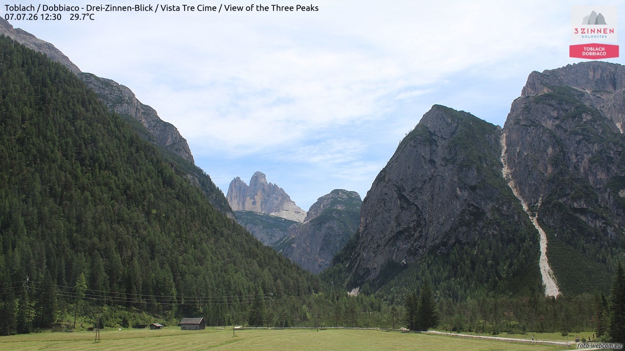 Archiv Foto Webcam Toblach (Drei Zinnen)