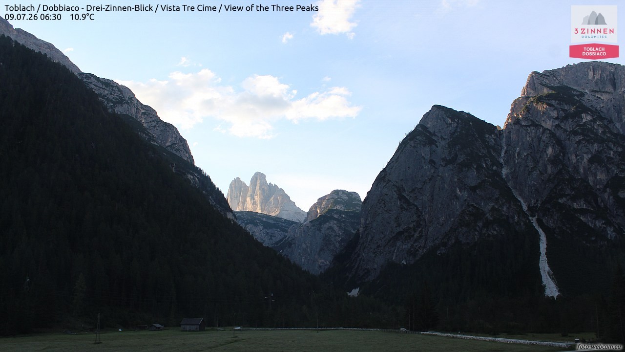 Archiv Foto Webcam Toblach (Drei Zinnen)
