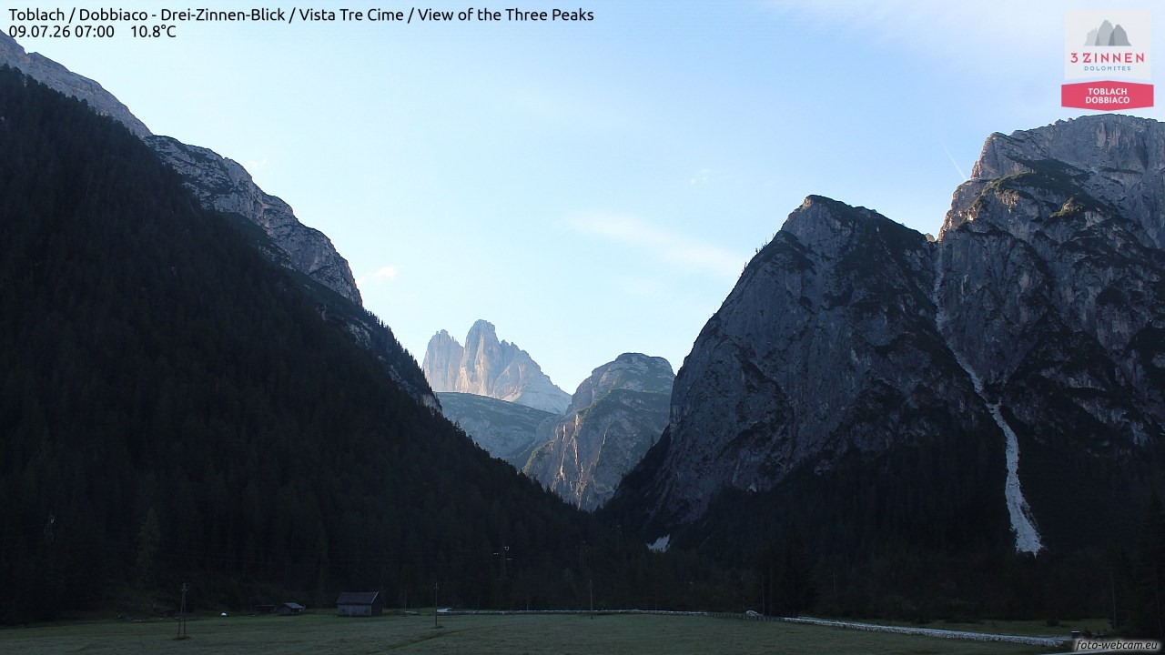 Archiv Foto Webcam Toblach (Drei Zinnen)