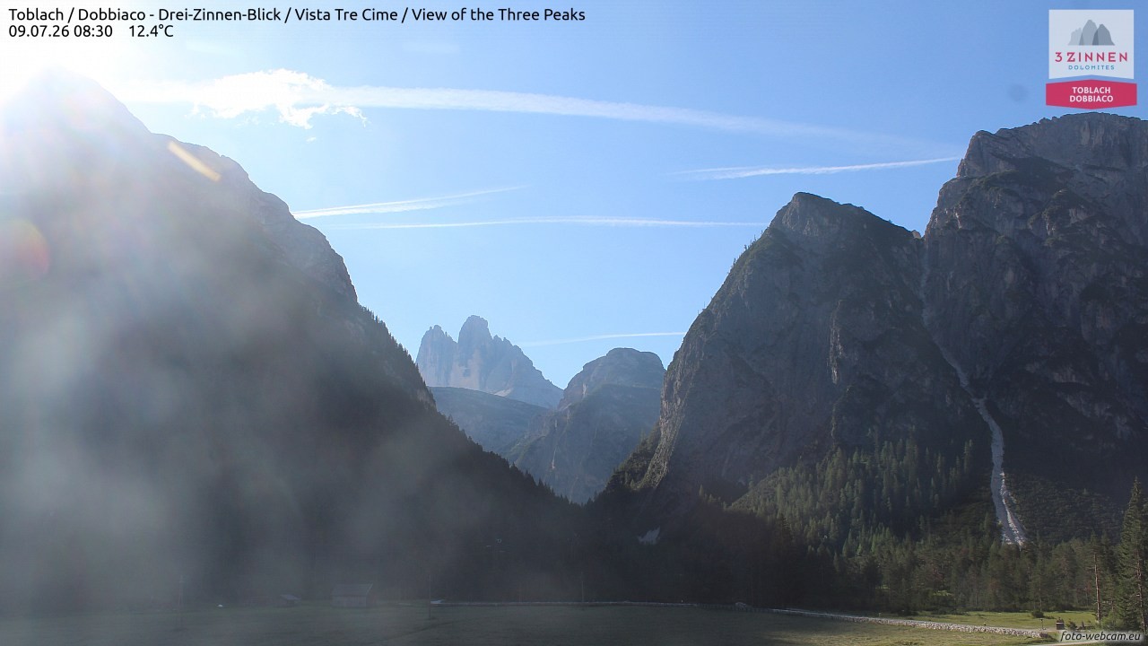 Archiv Foto Webcam Toblach (Drei Zinnen)