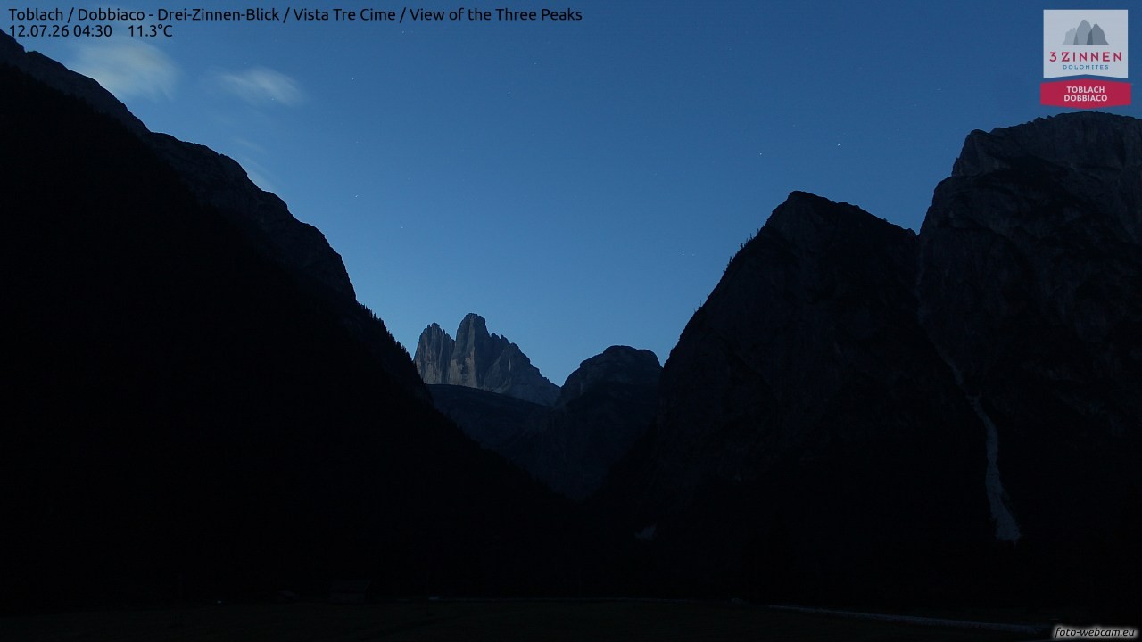 Archiv Foto Webcam Toblach (Drei Zinnen)