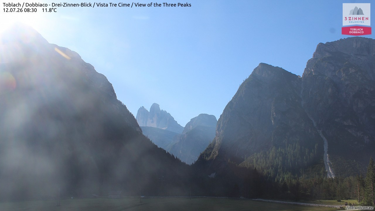 Archiv Foto Webcam Toblach (Drei Zinnen)