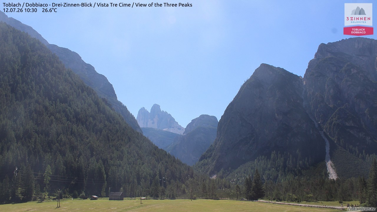 Archiv Foto Webcam Toblach (Drei Zinnen)