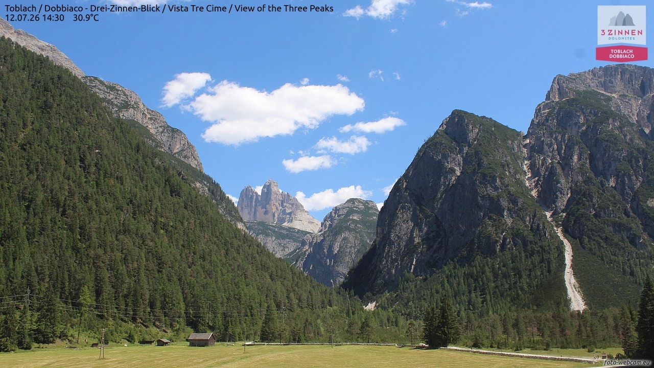 Archiv Foto Webcam Toblach (Drei Zinnen)