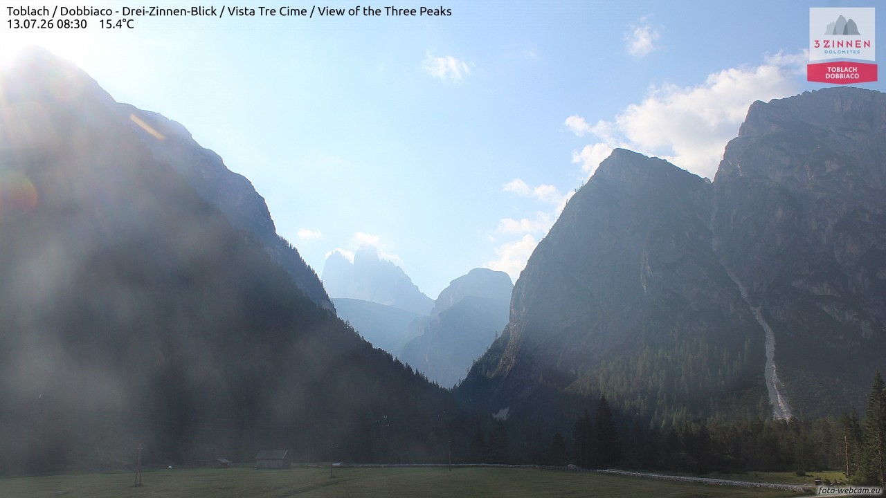 Archiv Foto Webcam Toblach (Drei Zinnen)