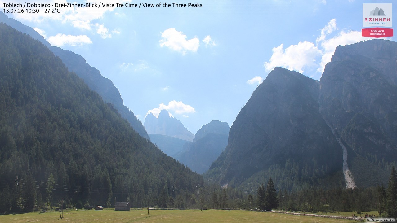 Archiv Foto Webcam Toblach (Drei Zinnen)