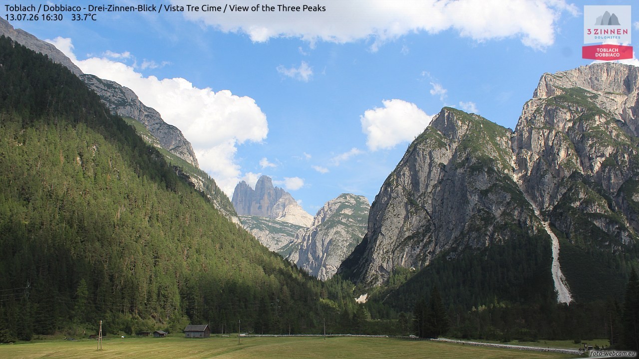 Archiv Foto Webcam Toblach (Drei Zinnen)