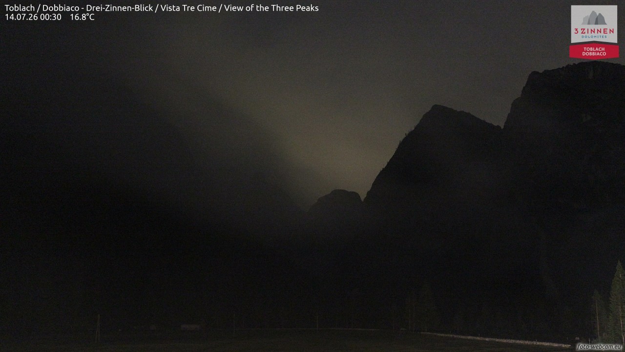 Archiv Foto Webcam Toblach (Drei Zinnen)