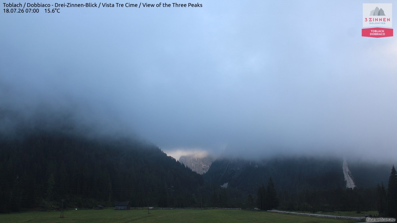 Archiv Foto Webcam Toblach (Drei Zinnen)