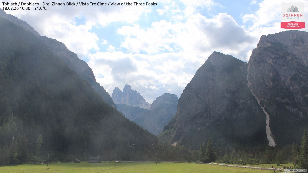 Archiv Foto Webcam Toblach (Drei Zinnen)