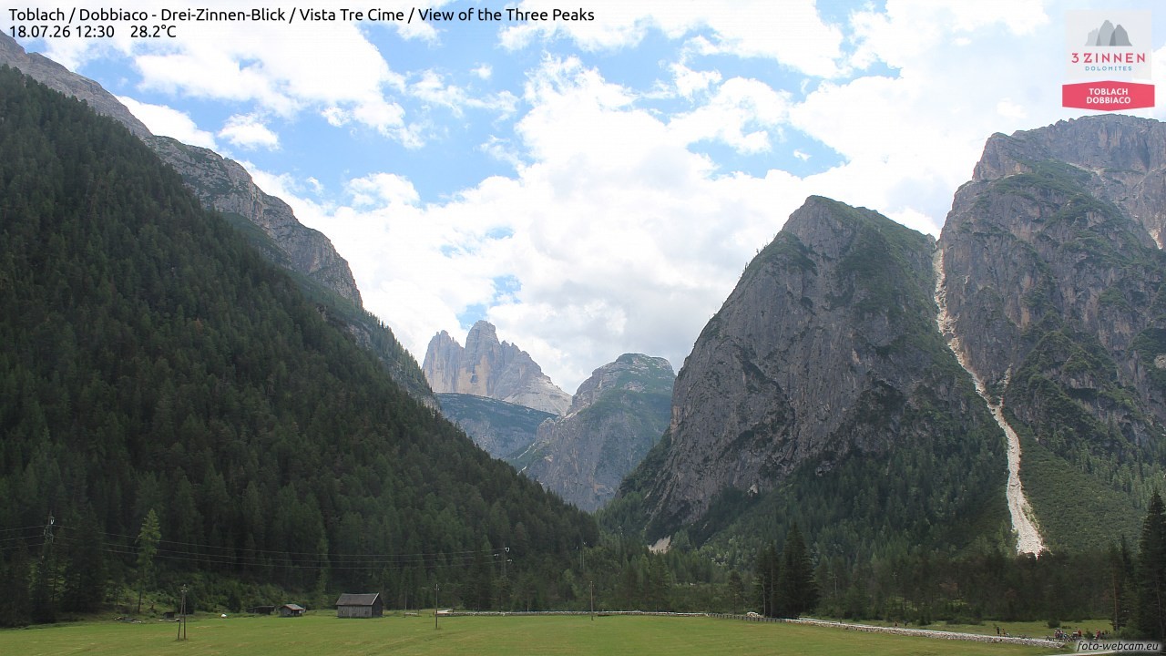 Archiv Foto Webcam Toblach (Drei Zinnen)