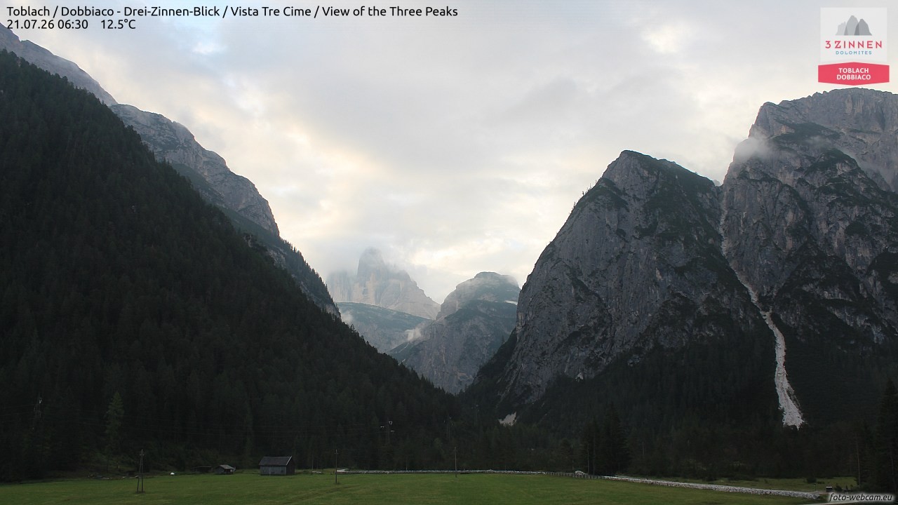 Archiv Foto Webcam Toblach (Drei Zinnen)
