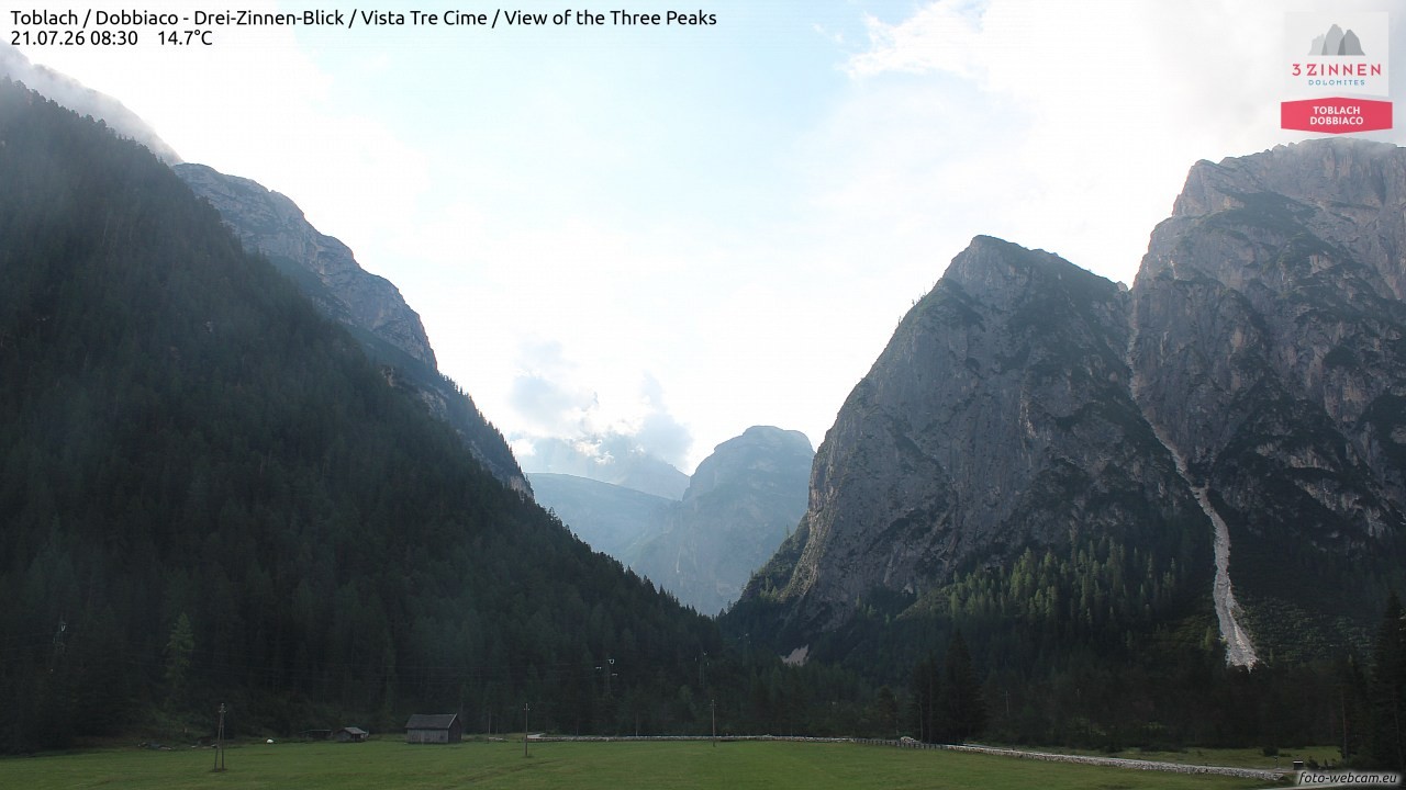 Archiv Foto Webcam Toblach (Drei Zinnen)