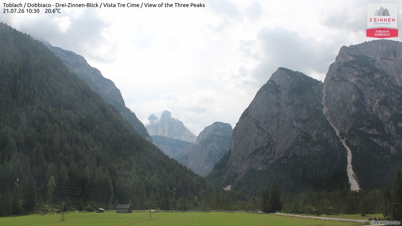 Archiv Foto Webcam Toblach (Drei Zinnen)