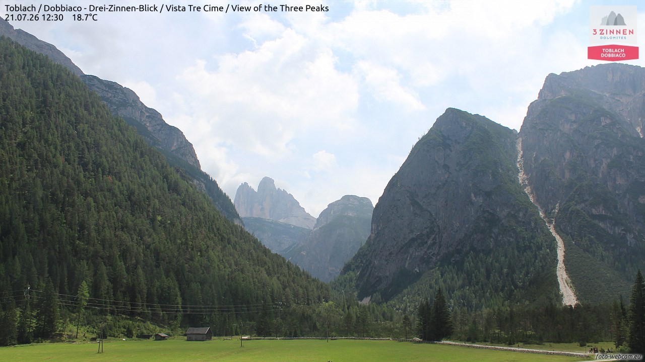 Archiv Foto Webcam Toblach (Drei Zinnen)