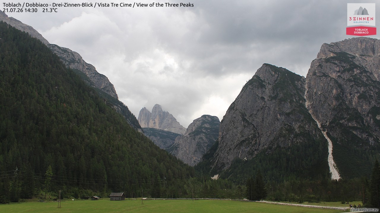 Archiv Foto Webcam Toblach (Drei Zinnen)
