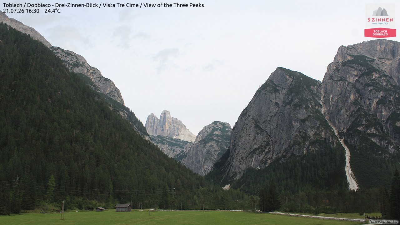 Archiv Foto Webcam Toblach (Drei Zinnen)
