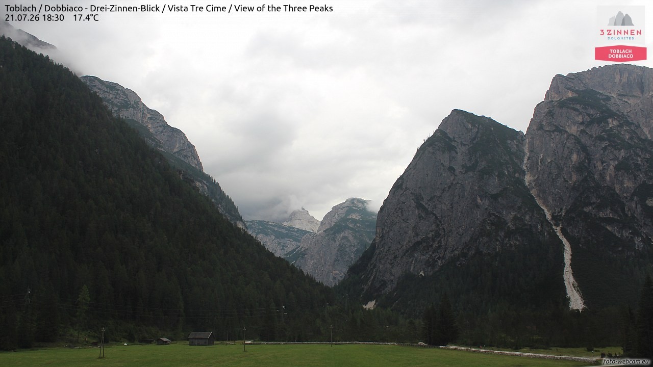 Archiv Foto Webcam Toblach (Drei Zinnen)