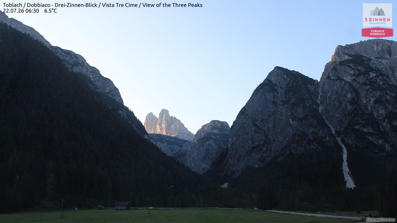 Archiv Foto Webcam Toblach (Drei Zinnen)