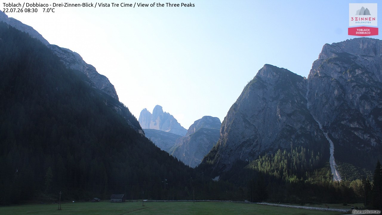 Archiv Foto Webcam Toblach (Drei Zinnen)