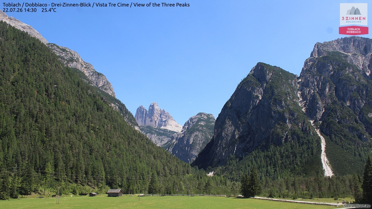 Archiv Foto Webcam Toblach (Drei Zinnen)