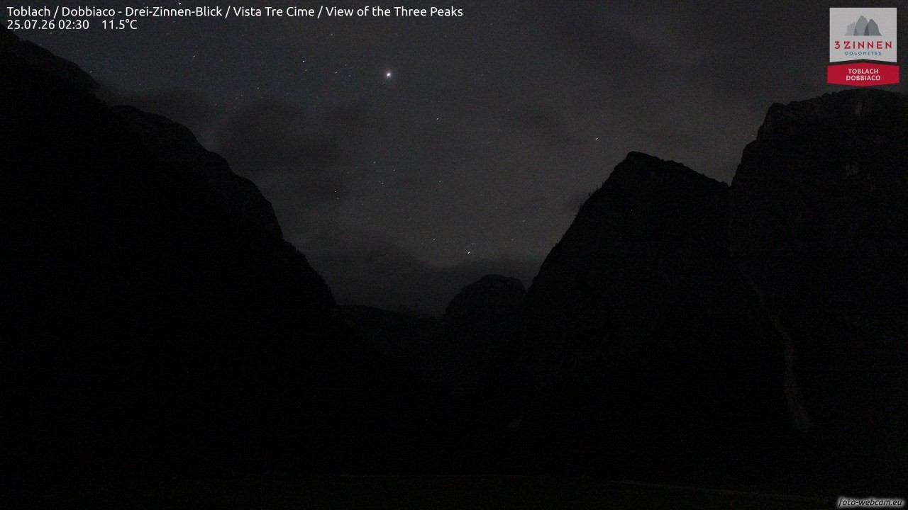 Archiv Foto Webcam Toblach (Drei Zinnen)