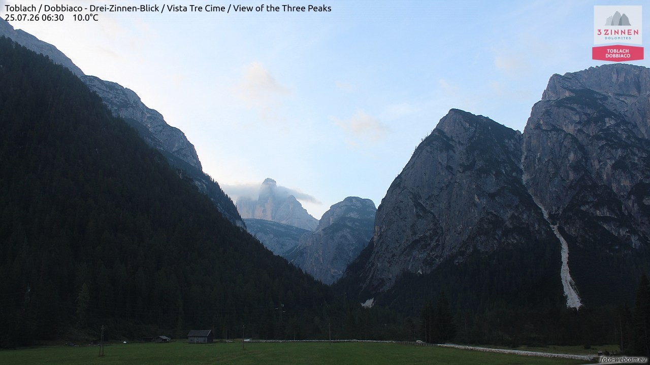 Archiv Foto Webcam Toblach (Drei Zinnen)