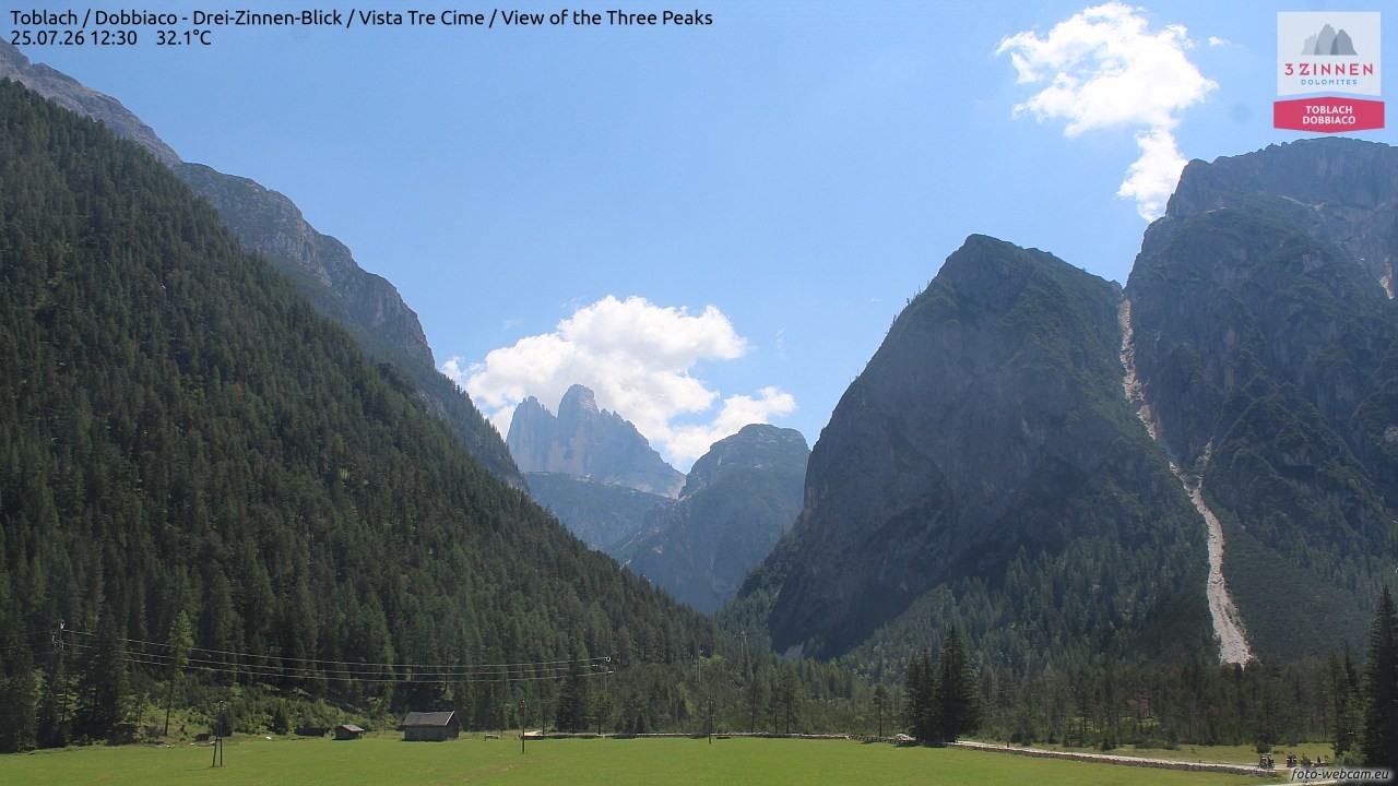 Archiv Foto Webcam Toblach (Drei Zinnen)