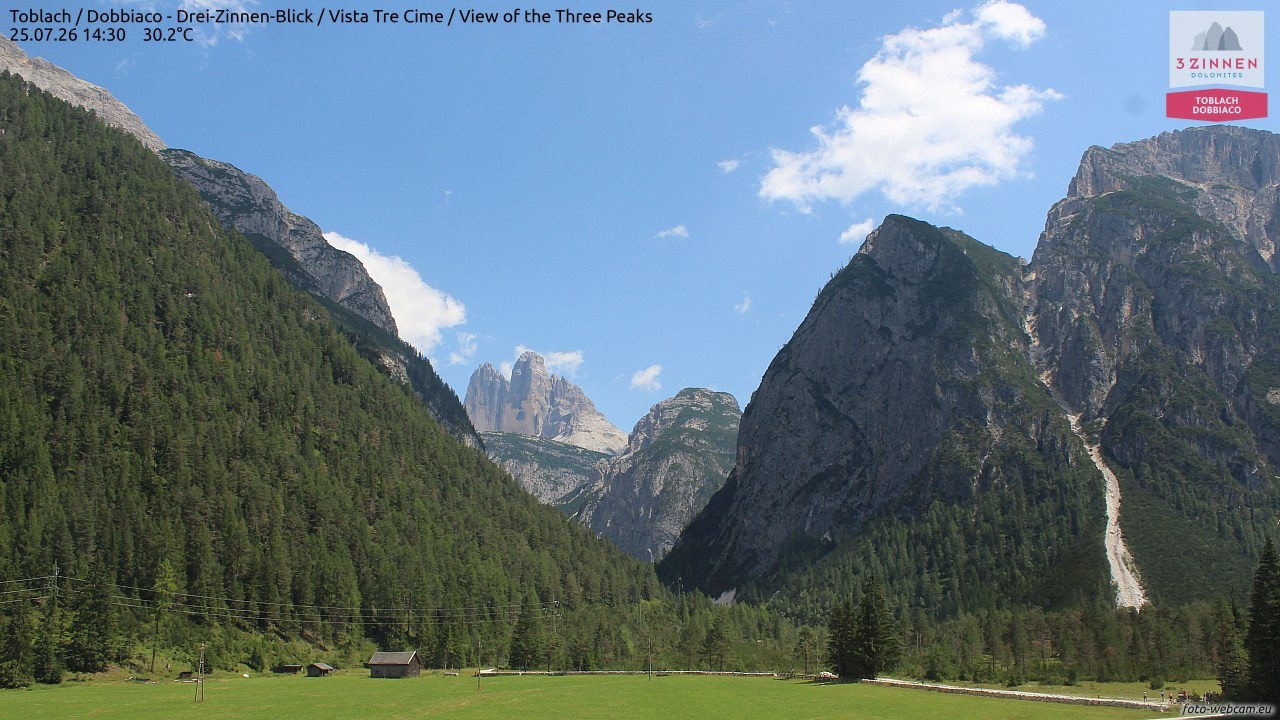 Archiv Foto Webcam Toblach (Drei Zinnen)