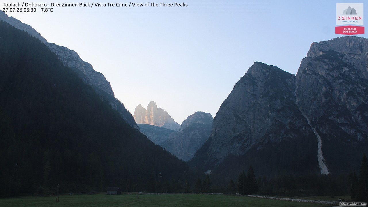 Archiv Foto Webcam Toblach (Drei Zinnen)