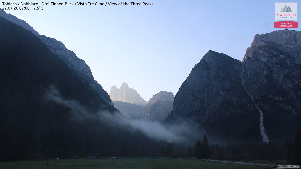 Archiv Foto Webcam Toblach (Drei Zinnen)