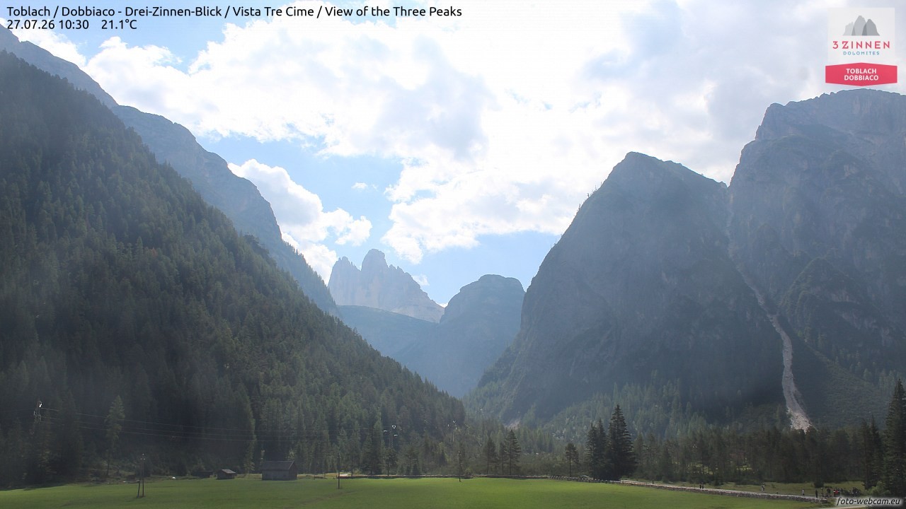 Archiv Foto Webcam Toblach (Drei Zinnen)