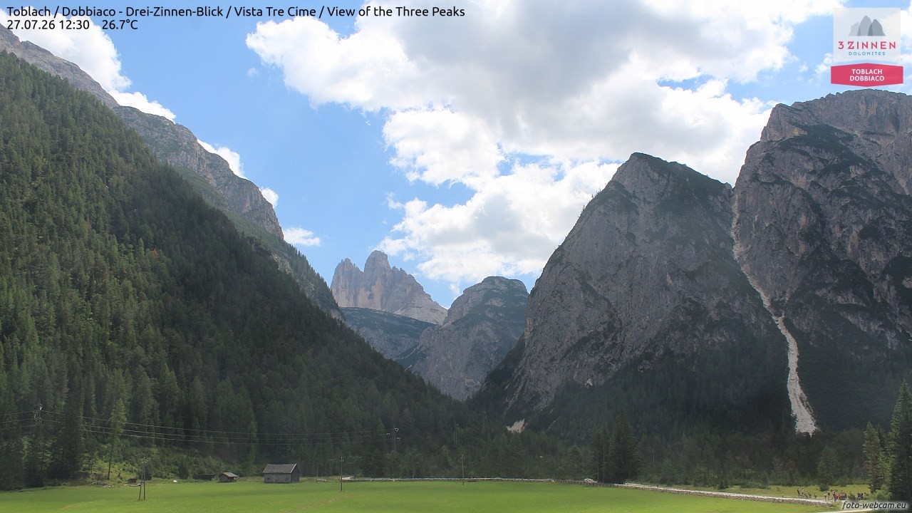 Archiv Foto Webcam Toblach (Drei Zinnen)