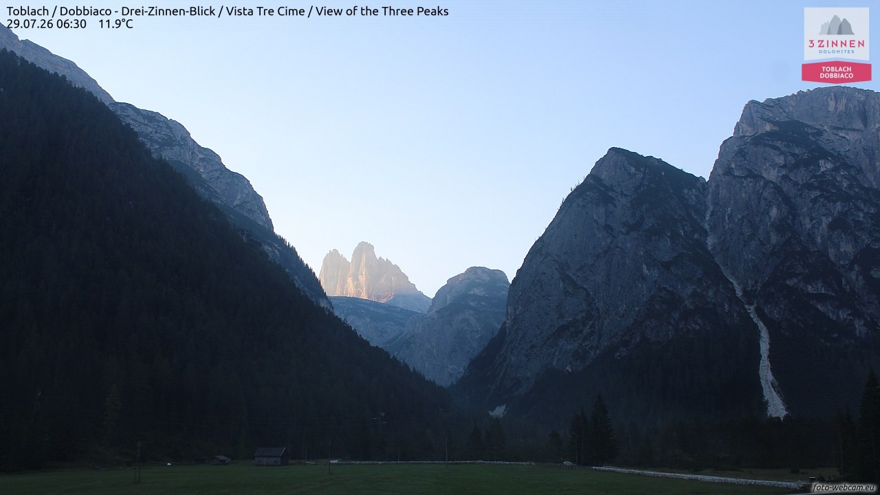 Archiv Foto Webcam Toblach (Drei Zinnen)