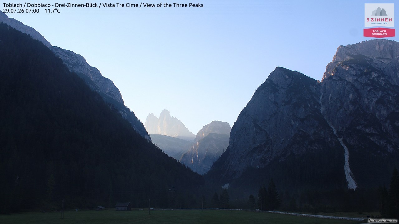 Archiv Foto Webcam Toblach (Drei Zinnen)
