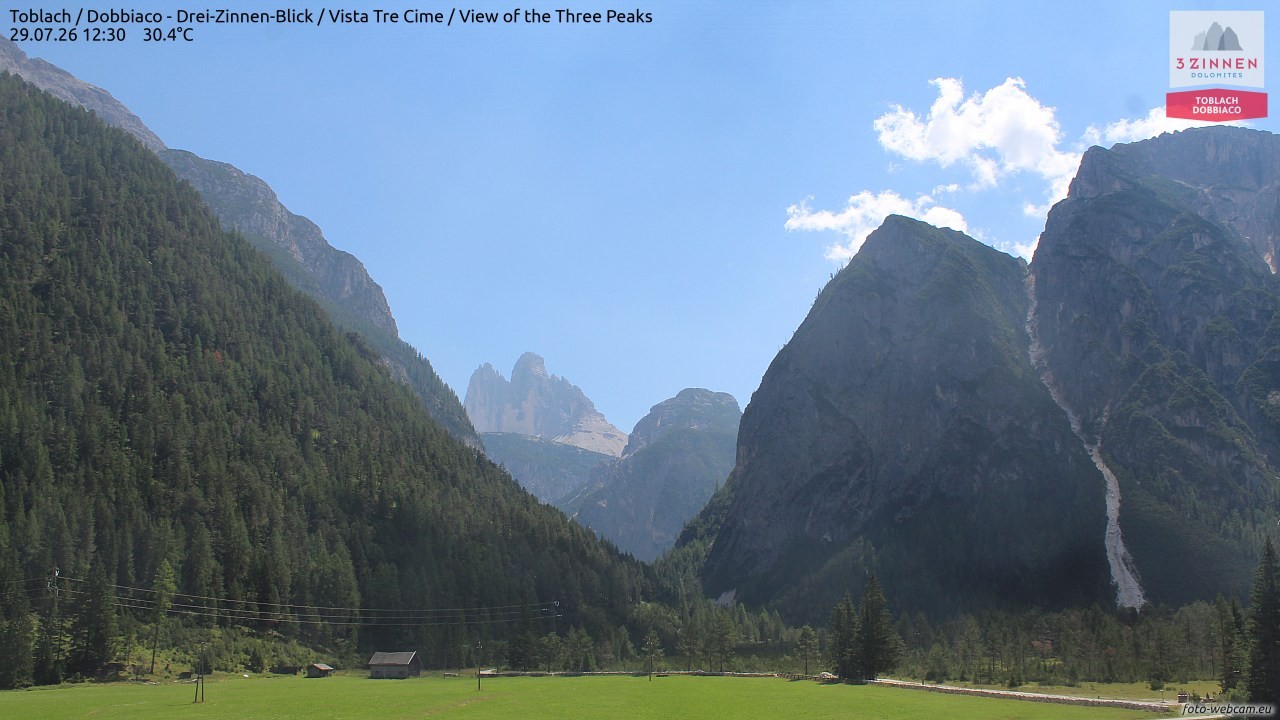 Archiv Foto Webcam Toblach (Drei Zinnen)