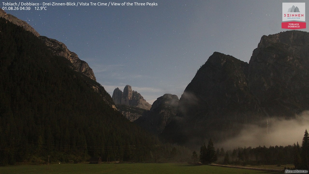 Archived image Webcam Toblach (Pustertal valley)