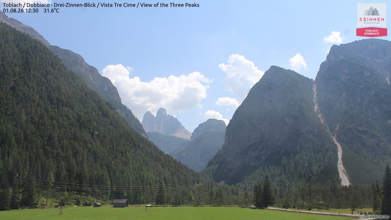 Archived image Webcam Toblach (Pustertal valley)
