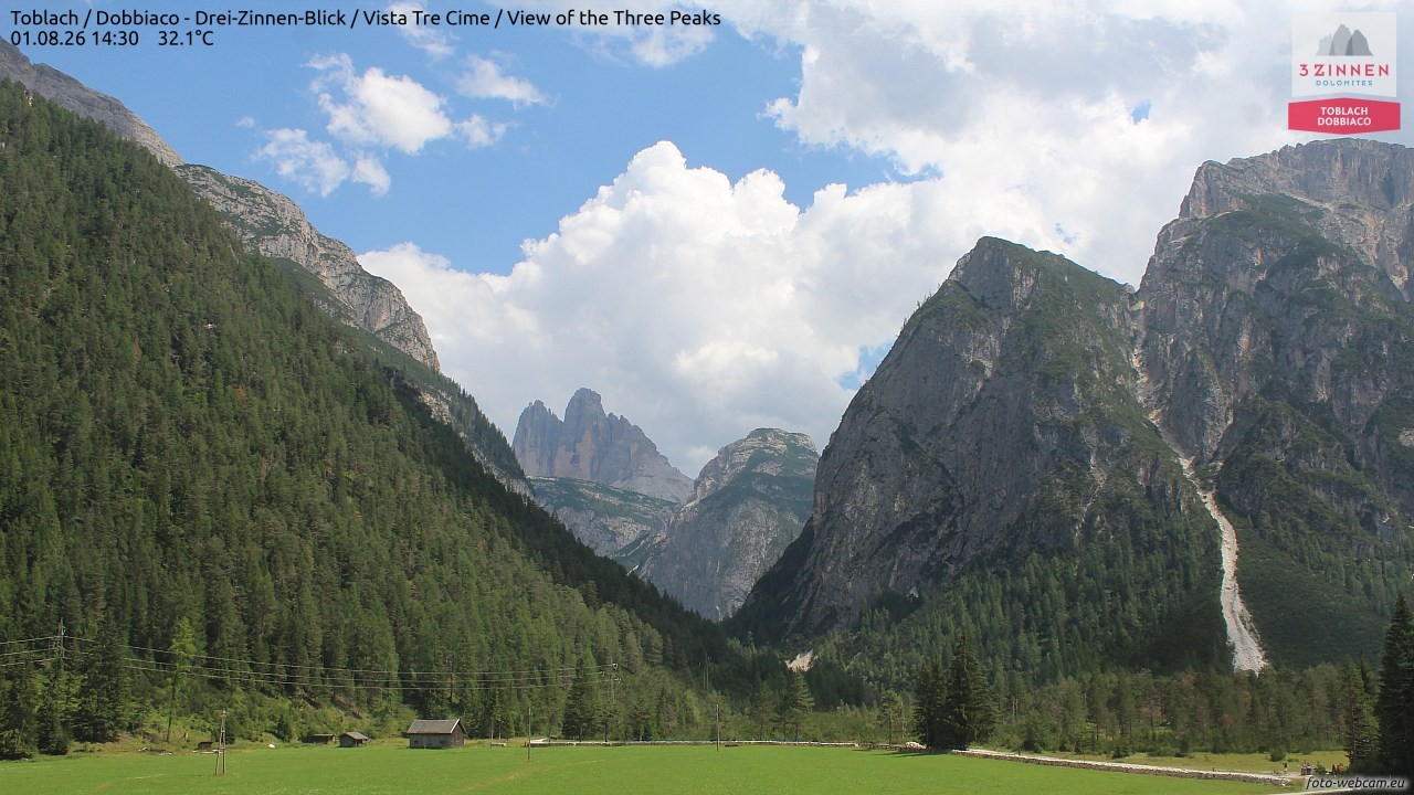 Archived image Webcam Toblach (Pustertal valley)