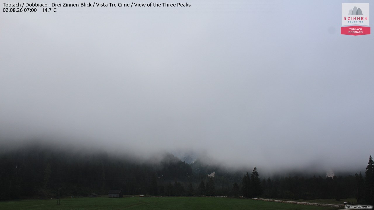 Archiv Foto Webcam Toblach (Drei Zinnen)