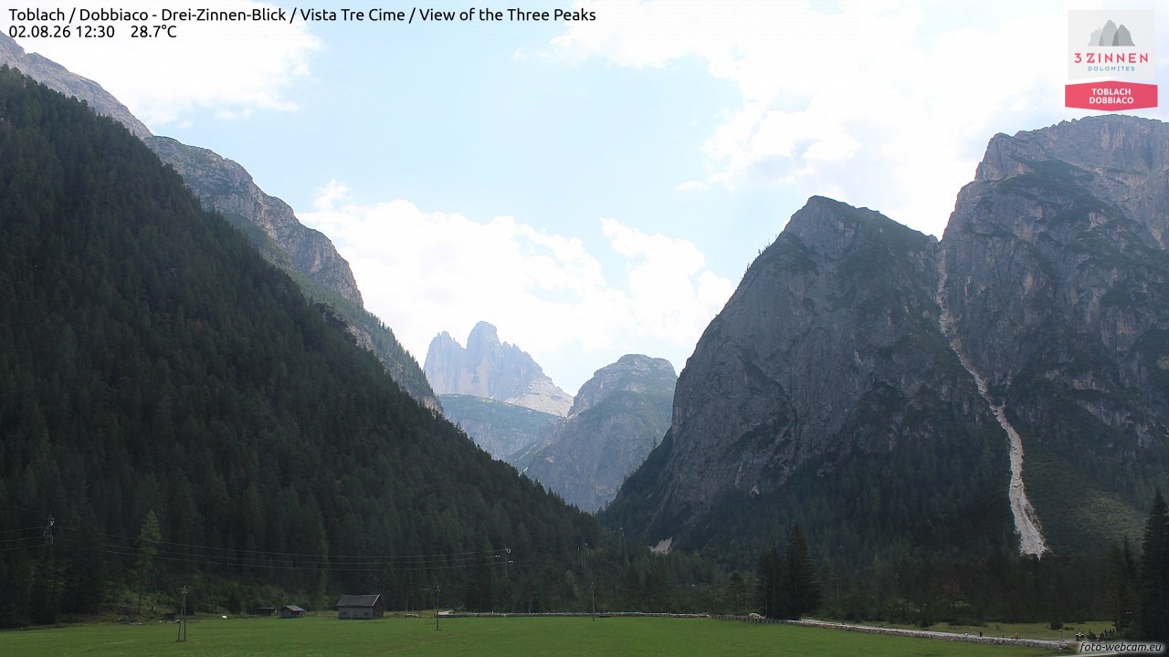 Archived image Webcam Toblach (Pustertal valley)