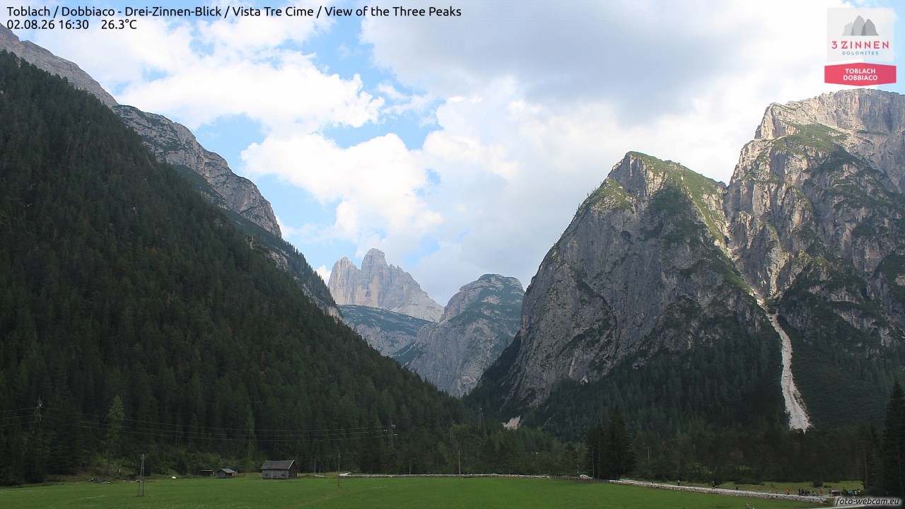 Archiv Foto Webcam Toblach (Drei Zinnen)